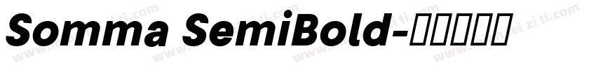 Somma SemiBold字体转换